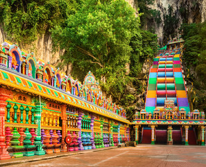Obraz premium Colorful stairs of Batu caves. Malaysia