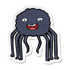 sticker of a cartoon spider