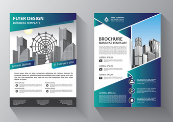 Business abstract vector template. Brochure design, cover modern layout, annual report, poster, flyer in A4 with colorful triangles, geometric shapes for tech, science, market with light background