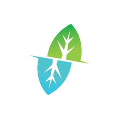 Leaf Logo Design Vector Template Set