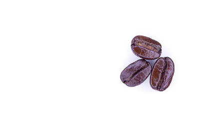 coffee beans isolated on white background
