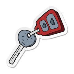 sticker of a cartoon key