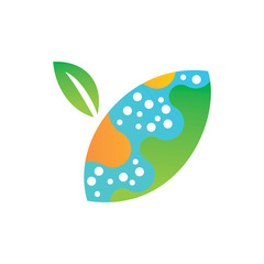 Leaf Logo Design Vector Template Set