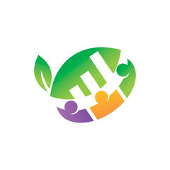 Leaf Logo Design Vector Template Set