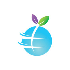 Leaf Logo Design Vector Template Set