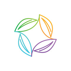 Leaf Logo Design Vector Template Set