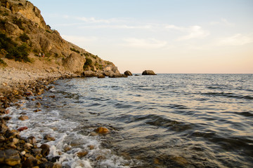 Fototapeta na wymiar Beautiful view of the Crimean Black Sea coast