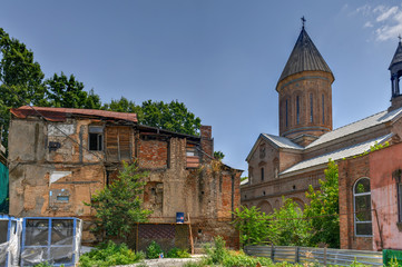 Fototapeta na wymiar Jvaris Mama Church - Tbilisi, Georgia