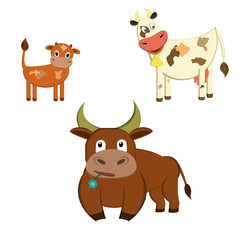 Cartoon Family of Cows