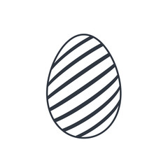 Easter egg icon. Black egg sign, isolated white background. Simple design, decoration Happy Easter. Holiday decorative element. Cute pattern ornament celebration. Spring symbol. Vector illustration
