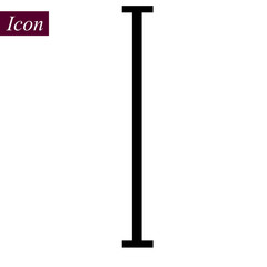 Vertical Black Line icon on white background. vector illustration. eps10