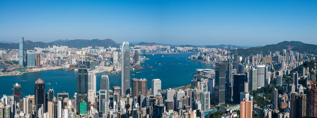 Obraz na płótnie Canvas hong kong skyline