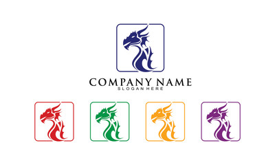 Dragon vector set logo