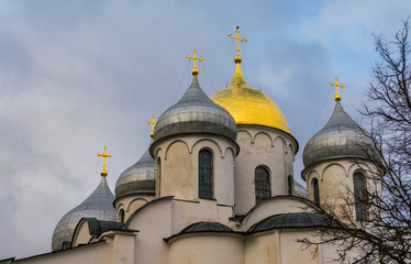 Fototapeta na wymiar Cathedral of St. Sophia, Veliky Novgorod, Russia