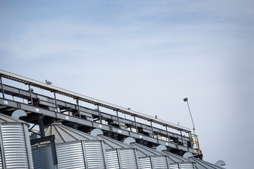Metal texture/pattern with blue sky