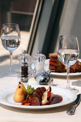 banquet table with food