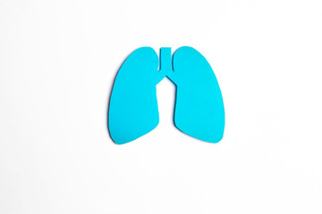 Lungs symbol on white background. World Tuberculosis Day.