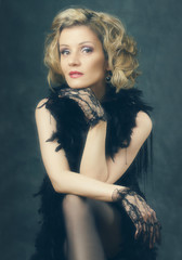 woman retro flapper style