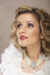 woman retro flapper style