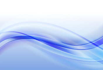 Obraz premium Streszczenie niebieskim tle, eleganckie miękkie fale.