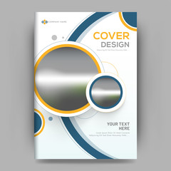 Business cover design or professional template layout with space for your image.