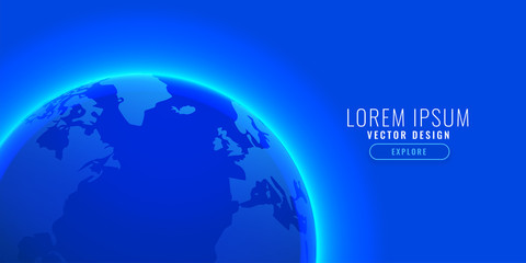blue earth background with text space