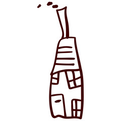 Kids house in doodle style.