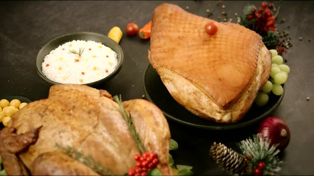 Turkey and Pork Leg for Holidays