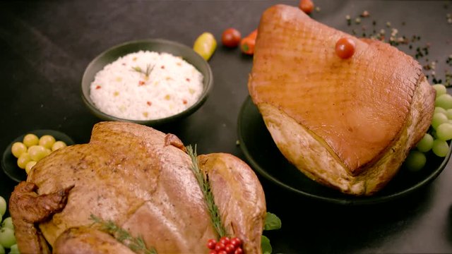 Turkey and Pork Leg for Holidays