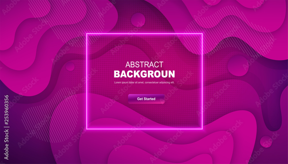 Poster dynamic gradient abstract background. minimal geometric design with dots and liquid shapes.
