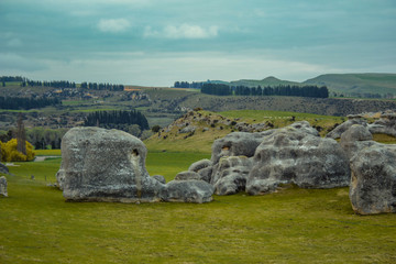 Elephant Rocks in Duntroon, South Island, New Zealand