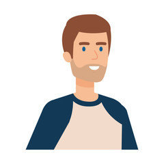 young and casual man character