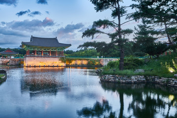 Anapji Pond at evening, Gyeongju, South Korea