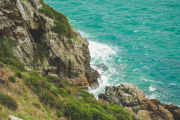 Nugget Point viewpoint in Otago, South Island, New Zealand