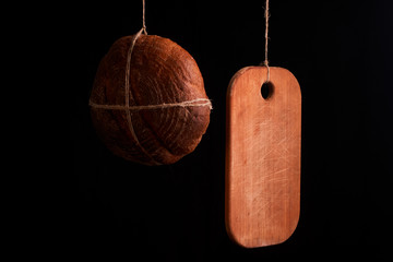 breads concept of teasty home food close up on black background