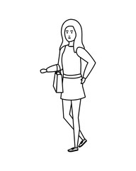 beautiful and young woman character