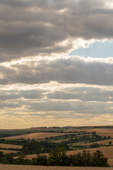 Rural landscape with fields and meadow