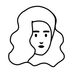 beautiful and young woman character