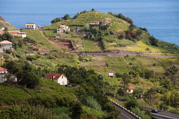 Fototapeta na wymiar Landschaft bei Porto da Cruz auf Madeira