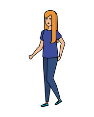 beautiful and young woman character