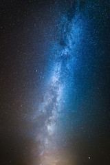 Blue universe, constellation with million stars in milkyway