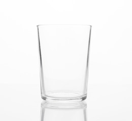 Glass mock up for creative design. Isolated on white background.
