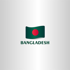 Fototapeta na wymiar Bangladesh Flag Vector Template Design Illustration