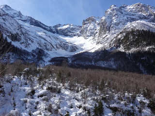 mountains in winter