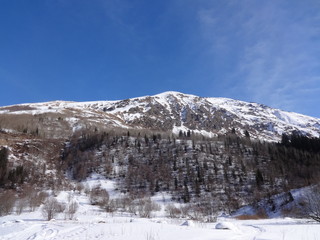 mountains in winter