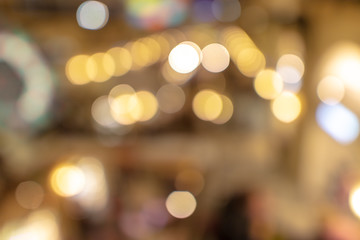 Bokeh in the mall as an abstract background