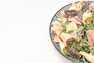 Taiwanese Food, called salty chicken, which is a kind of traditional food that meat or fowl stewed with salty and strained before serving.