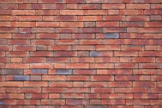 New Red Brick wall for background or texture. New red brick wall texture background