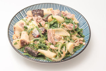 Taiwanese Food, called salty chicken, which is a kind of traditional food that meat or fowl stewed with salty and strained before serving.