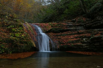 Fototapeta na wymiar Tatlica waterfalls, Erfelek, Sinop, Turkey 
